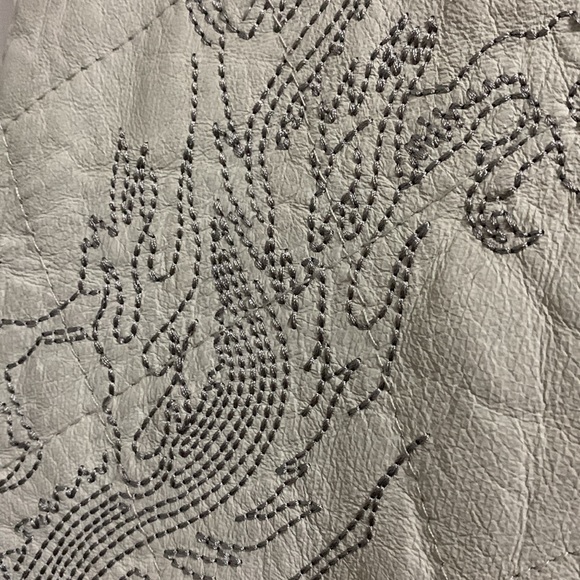 ED HARDY unisex Genuine Leather Embroidered Jacket - Picture 9 of 14